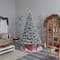 9ft. Pre-Lit Flocked Vermont Mixed Pine Artificial Christmas Tree, Clear LED Lights